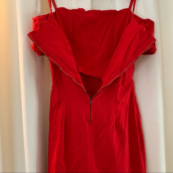Tatyana Red Wiggle Bardot Dress - Picture 6 of 10